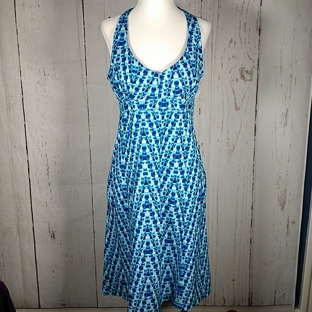 Athleta Blue Patterned Dress